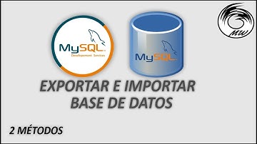 Como exportar e importar una base de datos en MySQL