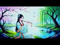 Moonlight & Blossoms | Serene Nature Scene with Traditional Beauty