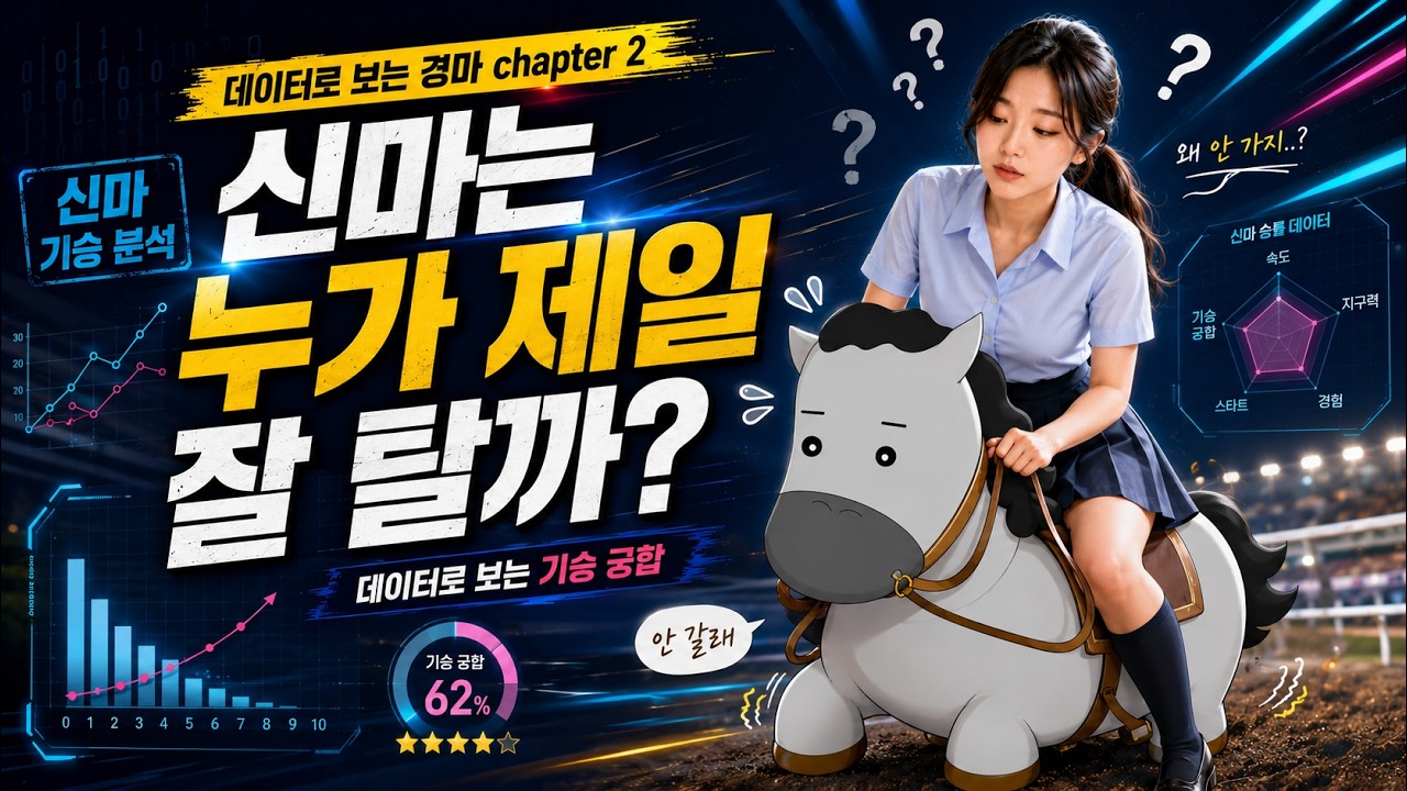 [데이터로 보는 경마 2편] 신마를 가장 잘 타는 기수는 누구일까?