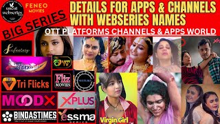Big Series Of Ott Platforms Channels & Apps World L Details For Apps & Channels With Webseries Names