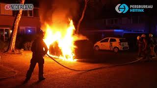 Accu van elektrische auto ontploft tijdens brand