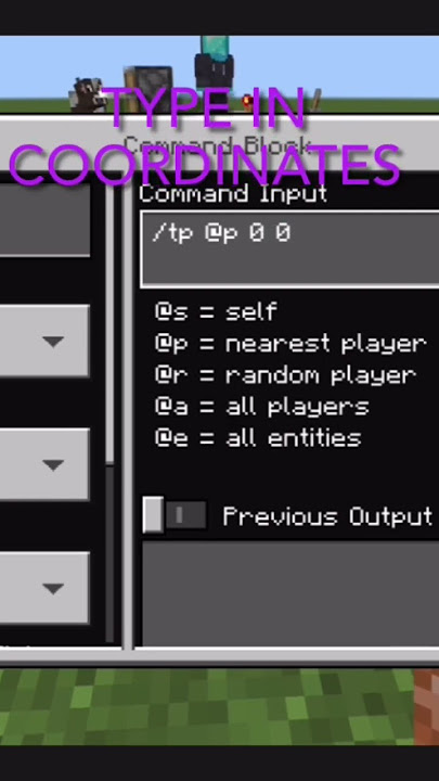 How to teleport your friend in Minecraft with a command block! #minecraftshorts #helpful