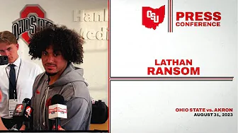 Ohio State Buckeyes' Defensive Back Lathan Ransom After Week 1 Victory Over the Akron Zips thumbnail