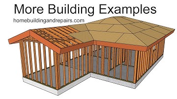 Gable Roof Home Addition That Attaches To Existing House With Hip Roof - Framing Examples