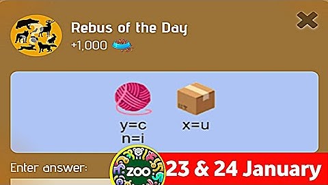 23 & 24 January Zoo Airdrop Rebus of the Day Code Solved 💯 Easily | ZOO | BLUM | #Blum #zoorebusday
