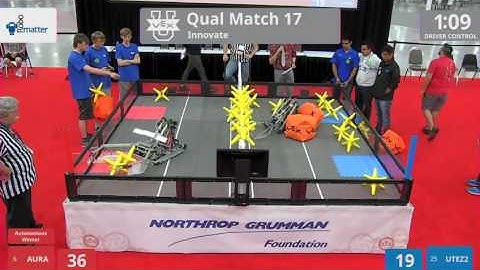 2017 VEXU Innovate Q17 - AURA vs UTEZ2 - 33 to 23