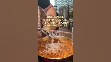 I made bolognese for my client as a private chef in Beverly Hills.