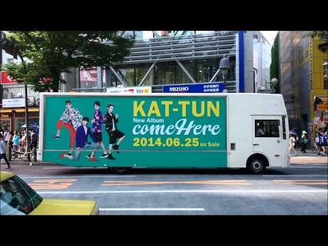 KAT-TUN★アルバム「come Here」ラッピングバス＠渋谷109前