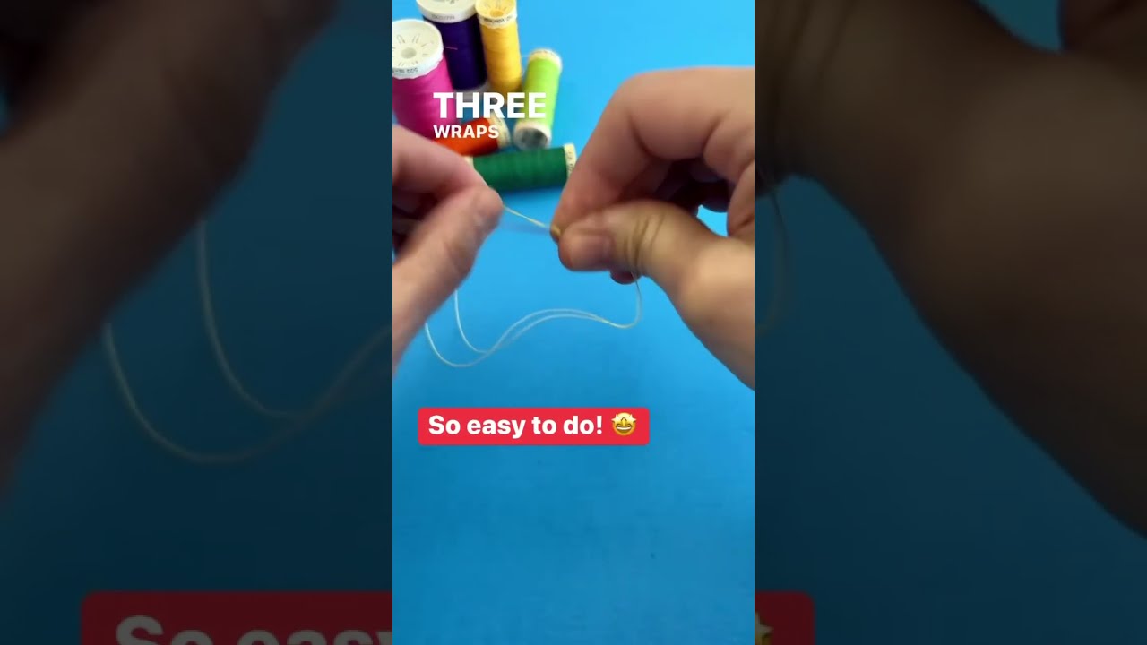 Quick Easy Way To Knot A Needle Thread For Sewing