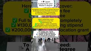 Japan Scholarship 2027 | No Tuition | No fees #studyabroad