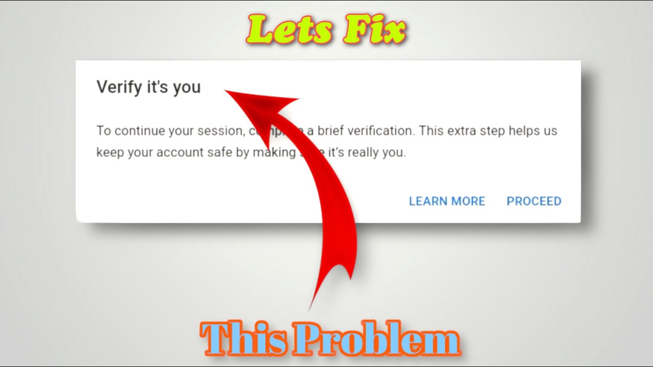 How To Fix Remove Verify It S You Google Verify It S You Gmail For Android Ios Youtube