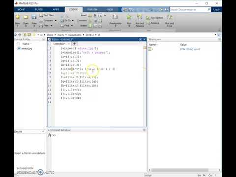 Filtro media a una imagen, Matlab - YouTube