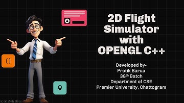 2D flight simulator | Computer Graphics | OpenGL C++ | Protik Barua