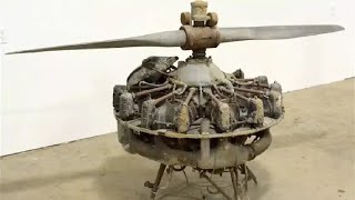 Old ROTARY vs RADIAL Engines Cold Start Smoke and Sound