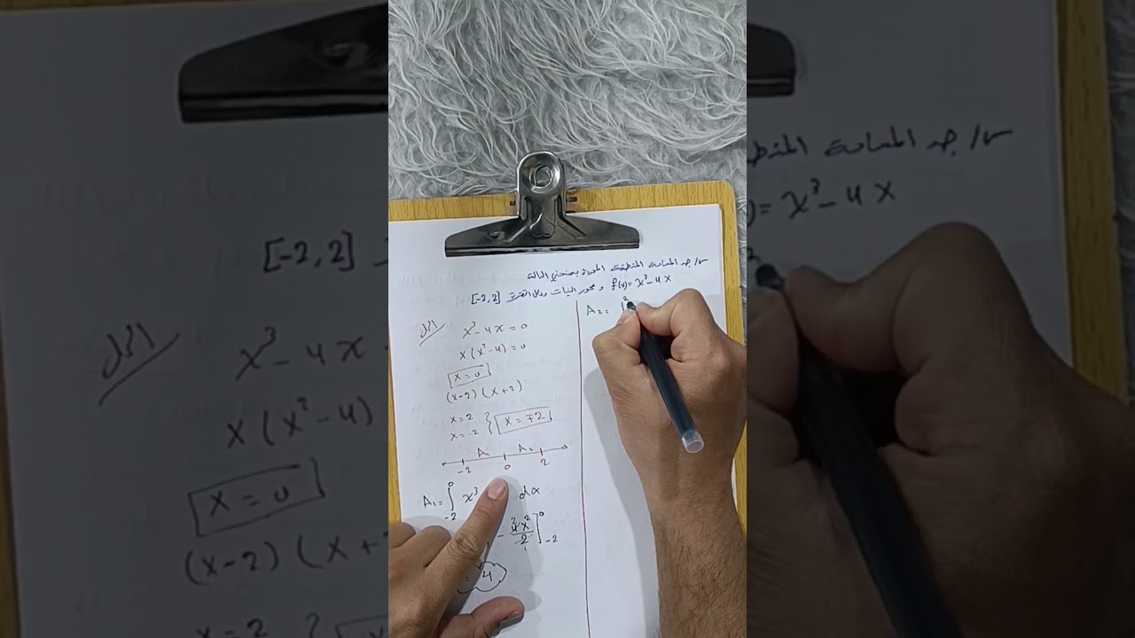 الدورة الخصوصيه سادس علمي تكامل المساحه الحاله الثانيه 