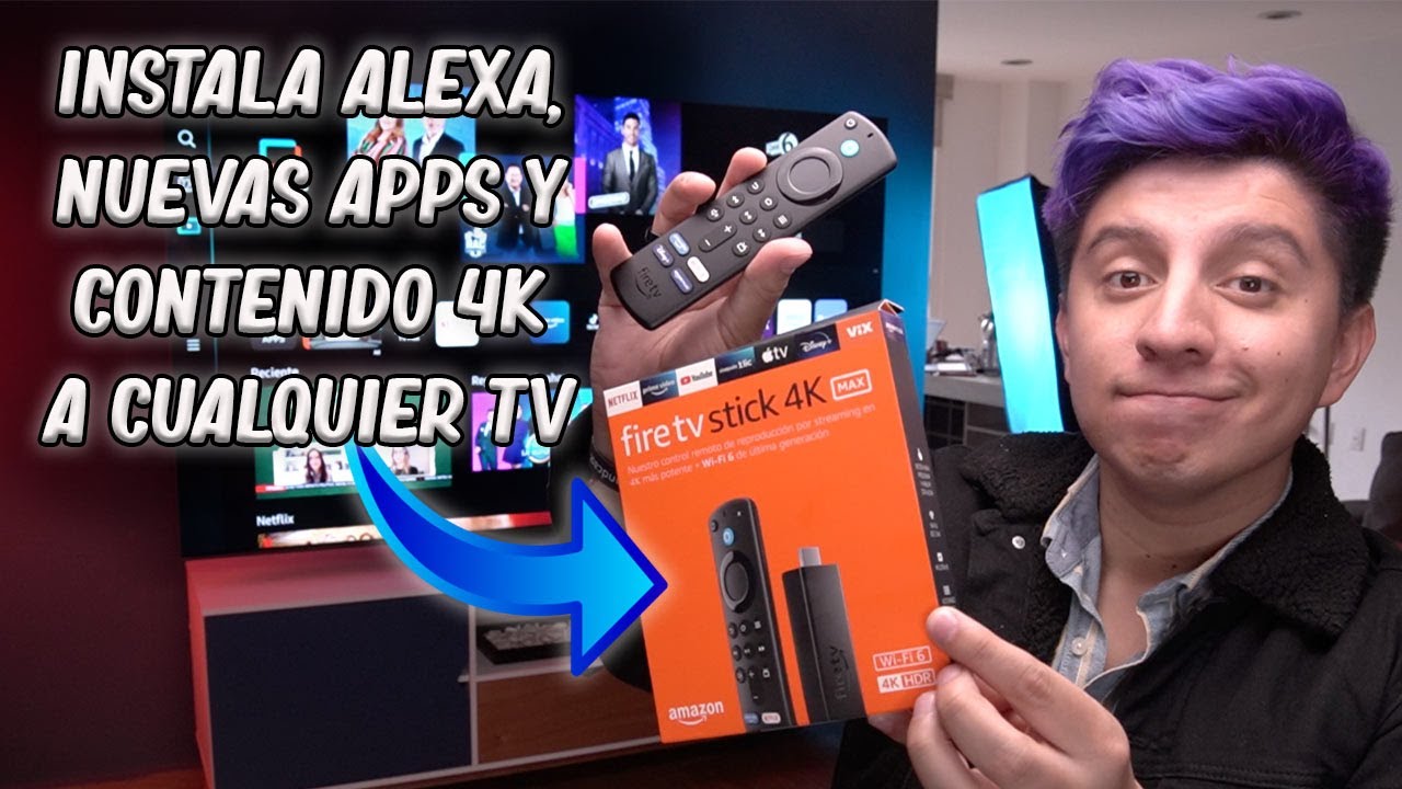 Dispositivo de streaming  Fire TV Stick 4K Max con Wi-Fi 6 y control  remoto por voz Alexa (incluye controles para la televisión)