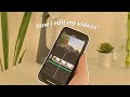 how to edit aesthetic videos on your phone 📱✨ | imovie, vllo + thumbnail 🌱