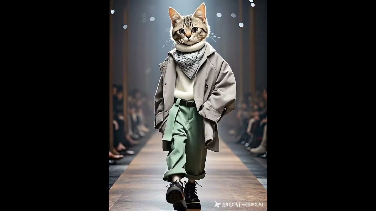 Casual Chic: Watch This Kitty Strut in Style! 😎🐱