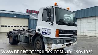 Degroote Trucks: Daf 75.240 ATi - 4x2 hooklift system for sale