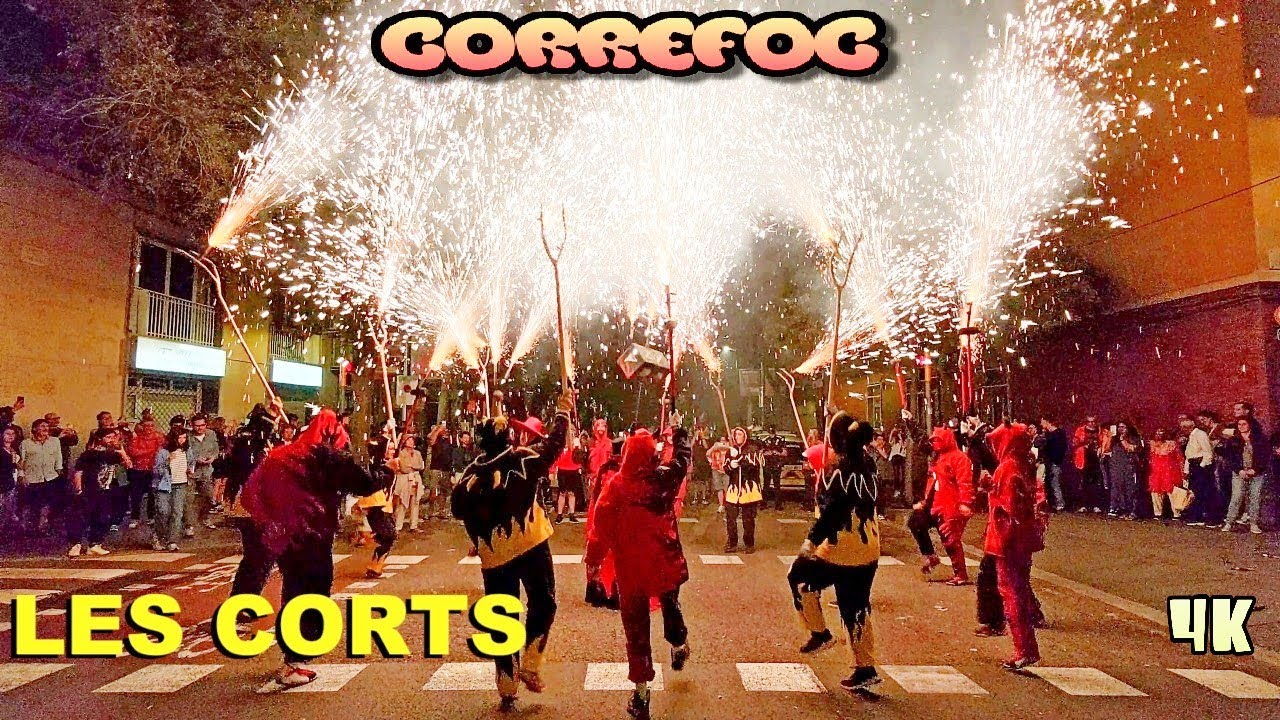 Correfoc Les Corts - Fiesta Mayor de Les Corts 2025 Barcelona 4K
