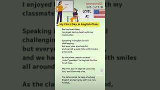 قصة اليوم  my first day in English class   تعلم اللغة الانجليزية