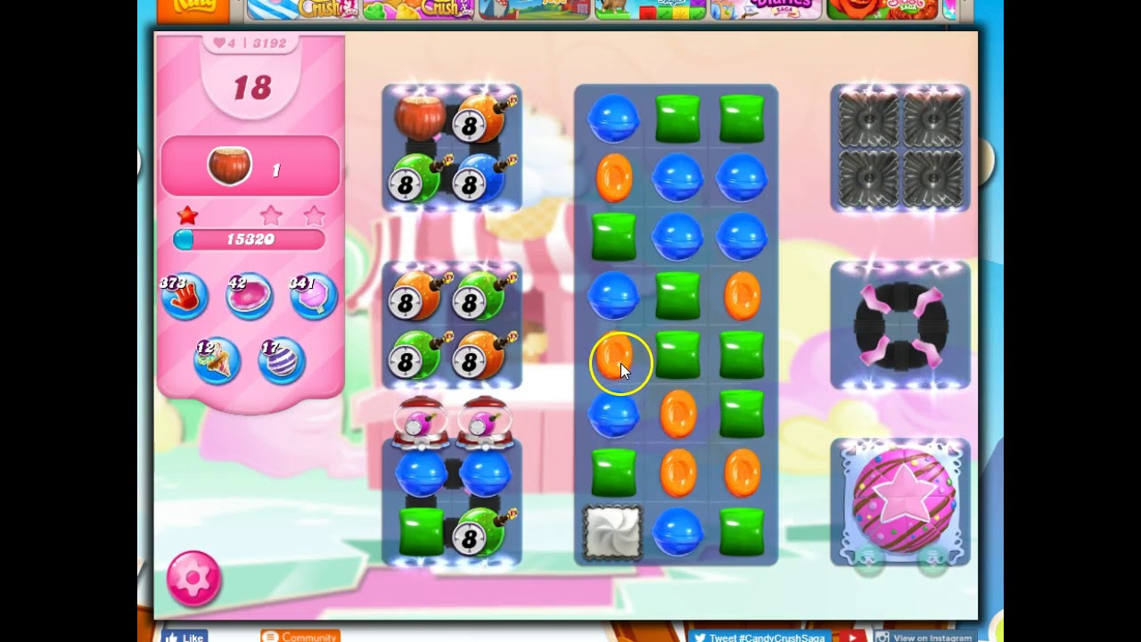 Candy Crush Level 3192 Talkthrough, 23 Moves 0 Boosters