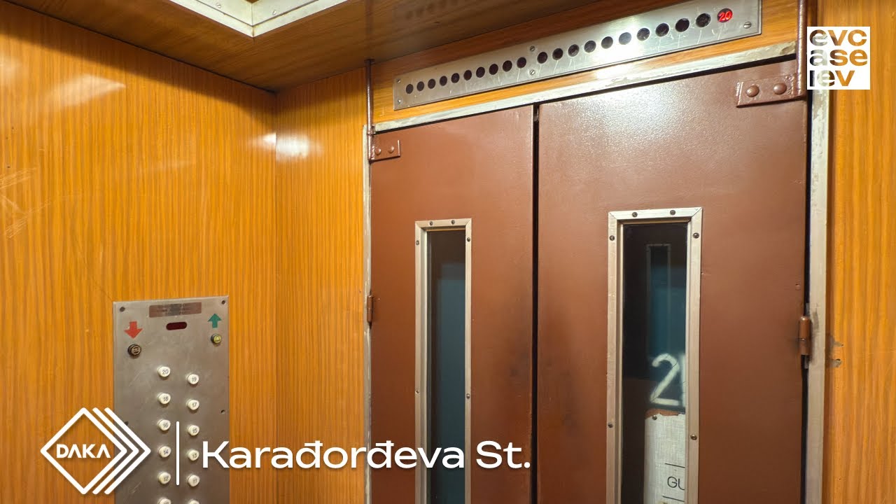 Vintage 1977 DAKA elevators — Karađorđeva, 12-14, Belgrade, RS