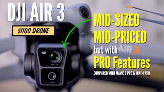 DJI AIR 3 Comparison  Is it BETTER than MINI 4 Pro and Mavic 3 Pro?