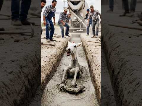 Brave Rescue Workers Saves A Buried Baby Foal! #animals #rescue #pets #wildlife