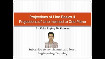 Projections of Line Inclined to One-Plane | Projections of Line Basics by Md Rafeeq