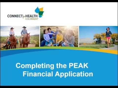 Colorado PEAK Application Overview