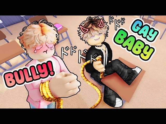 Reacting to Roblox Story | Roblox gay story 🏳️‍🌈| MY BULLY HAS A CRUSH ON ME! class=