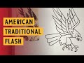 How to draw tattoos for beginners  american traditional flash tutorial