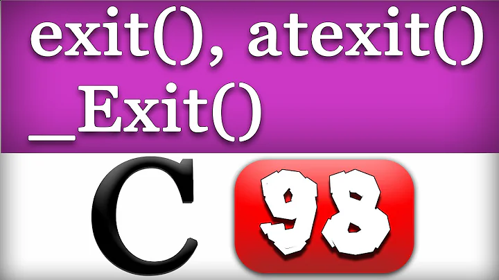 exit, atexit, _Exit Functions in  C Programming Language Video Tutorial