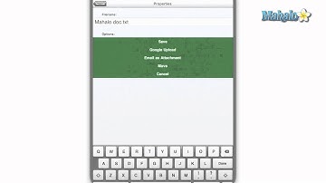 How to Open, Close & Save in Documents for the iPad