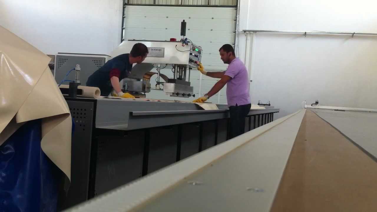 HUGE Dev Semsiye plastic welding machinery, 25kw 16meter table HIGH Frequency Machinery