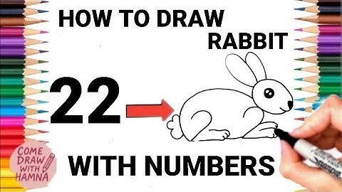 How TO DRAW RABBIT WITH 22 🐰EASY DRAWING  