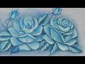 como pintar rosas azuis em tecido,parte 3