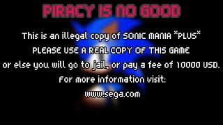 Sonic Mania Anti-Piracy Screen