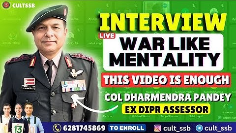 CULT SSB Interview Workshop Ft. Col Dharmendra Pandey (Retd.) | All your Doubts Cleared | #ssb #ota