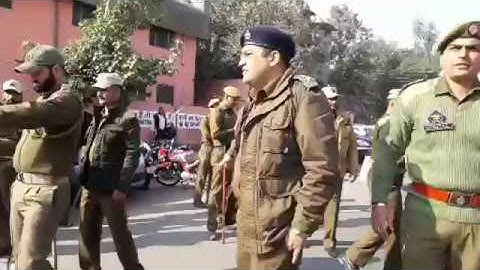 Protest by All J&K P.H.E I.T.I Trained & C.P Workers Association. Jammu