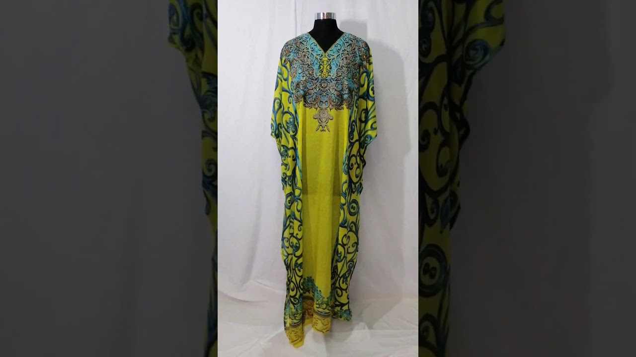 Marakeh Printed Silk Kaftan