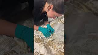 Silk wedding dress from history Colorado