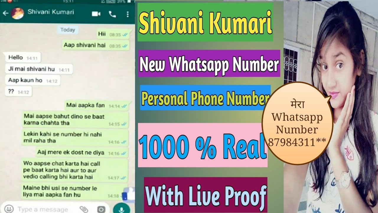 Real Phone Number Of Shivani Kumari 2021real Whatsapp Number Chat 