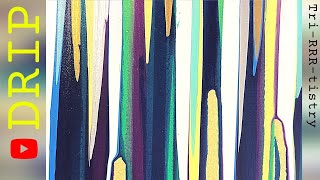 Pouring Paints Using The Drip Technique To Create A Simple Piece Of Abstract Art