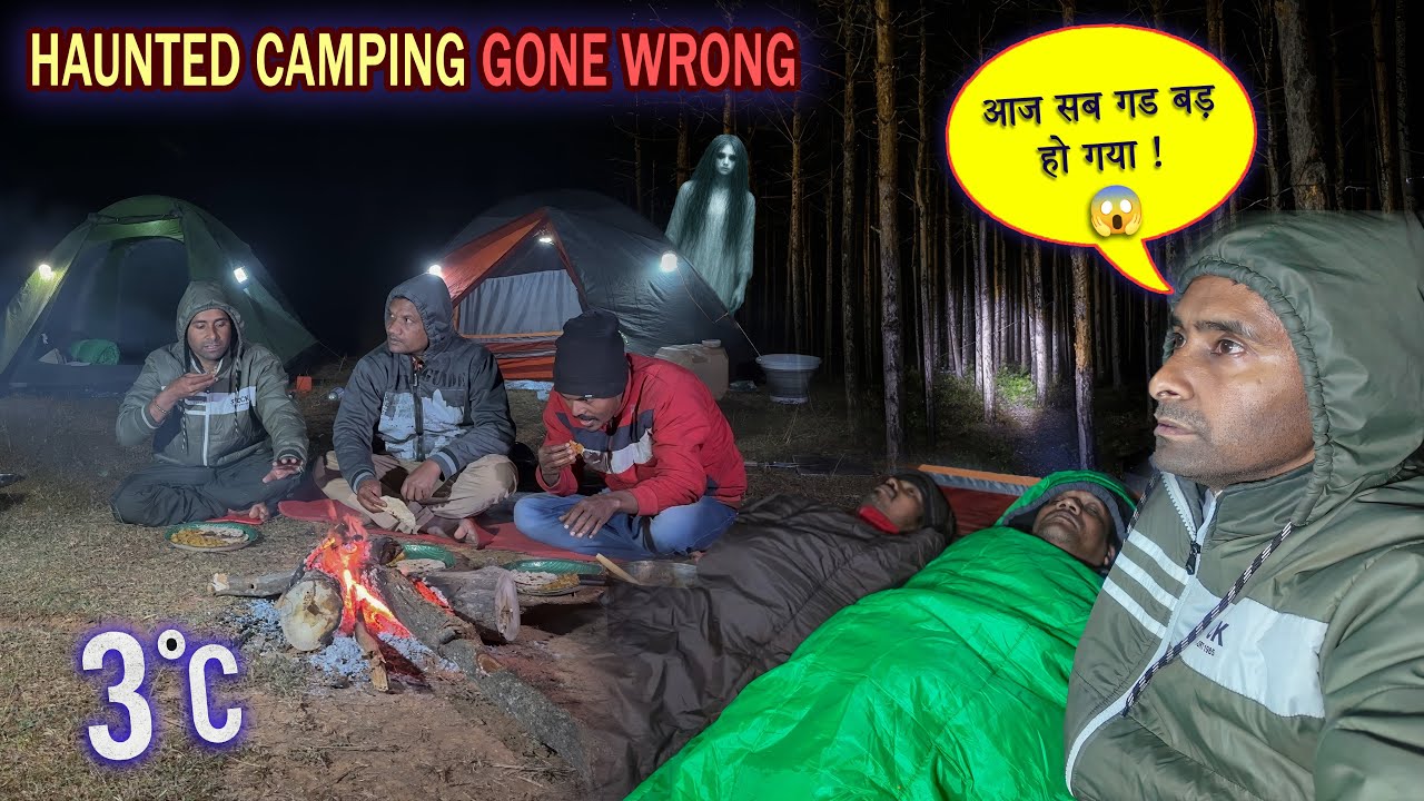 Winter Night Group Camping In Haunted Jungle 😱 Everything Went Wrong
