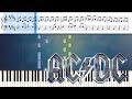 AC/DC -Thunderstruck (easy piano tutorial)