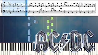 Video thumbnail of "AC/DC -Thunderstruck (easy piano tutorial)"