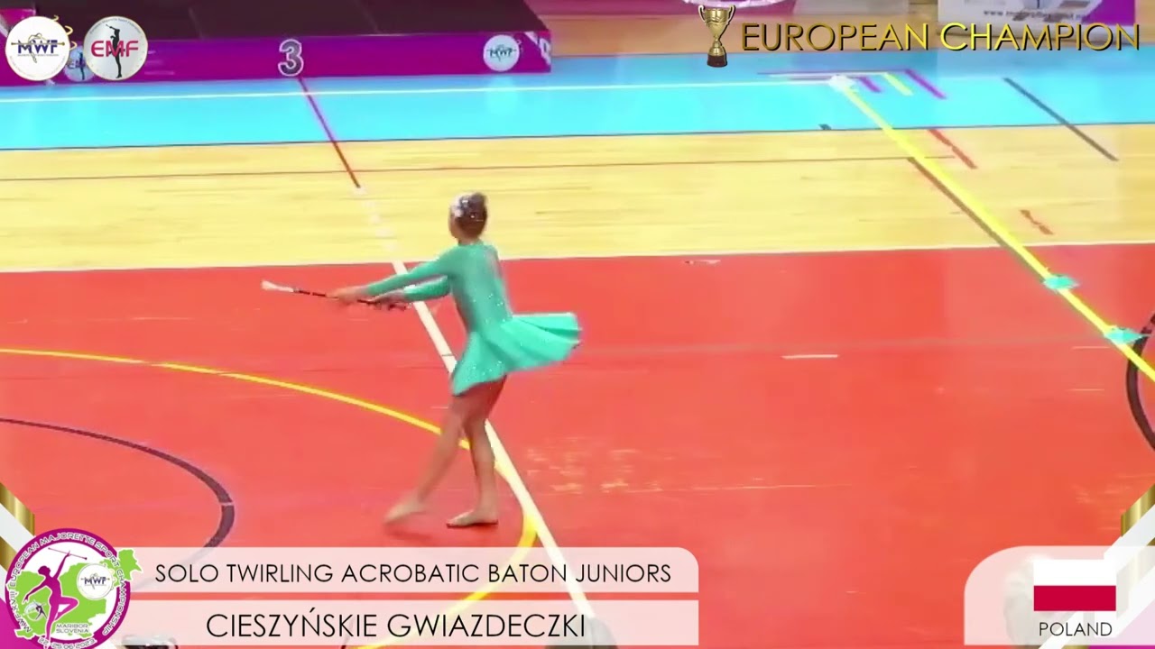 MWF/ 🏆 EUROPEAN CHAMPION 2023. 🏆SOLO TWIRLING ACROBATIC JUNIORS / CIESZYNSKIE GWIAZDECZKI - PL