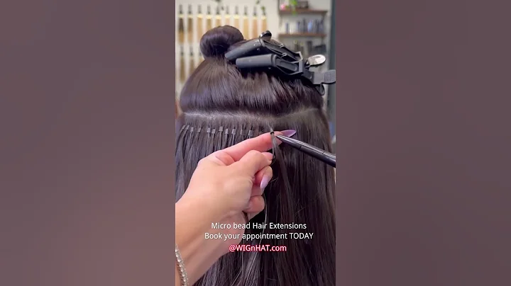 Micro bead hair extensions #wignhat #microbeadextensions #hairextensions